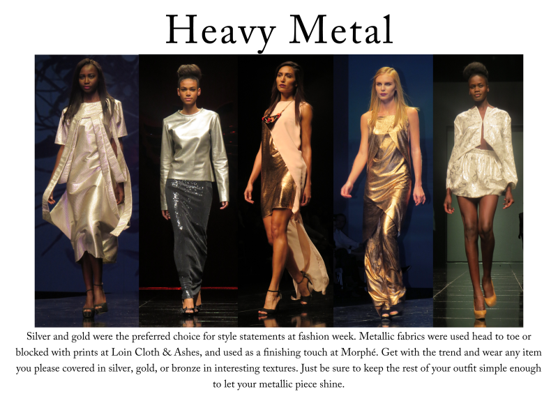 metallic trend, 2014 trends, trend report, shine, shimmer, gold, silver, bronze, metallic