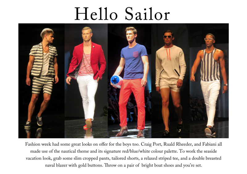 menswear trend, 2014 trends, trend report, stripes, navy, naval, yacht, boating, nautical trend