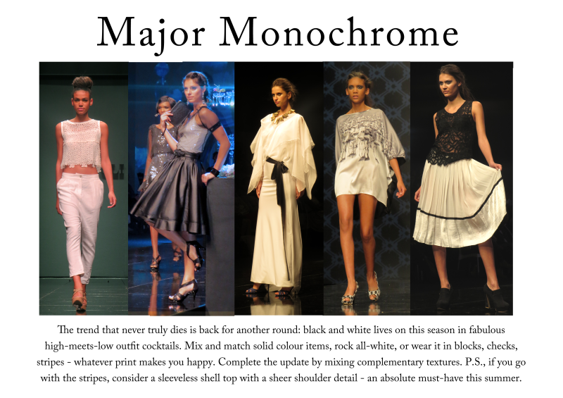 monochrome trend, 2014 trends, trend report, black and white, summer 2014, S/S 2014, print, lace, diaphanous, sheer, sophisticated, chic