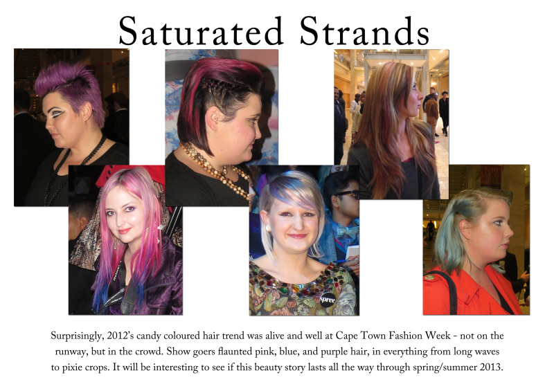 hair trend, 2014 trends, trend report, hair chalk, pink hair, purple hair, blue hair, coloured hair, coloured strands