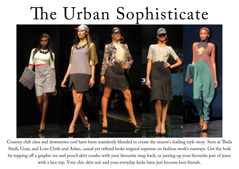 street chic, urban edge, edgy, sophisticated, lace, denim, snapback, high-low mix, trend, 2014 trend, trend report